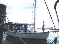 Trying real hard to look serious